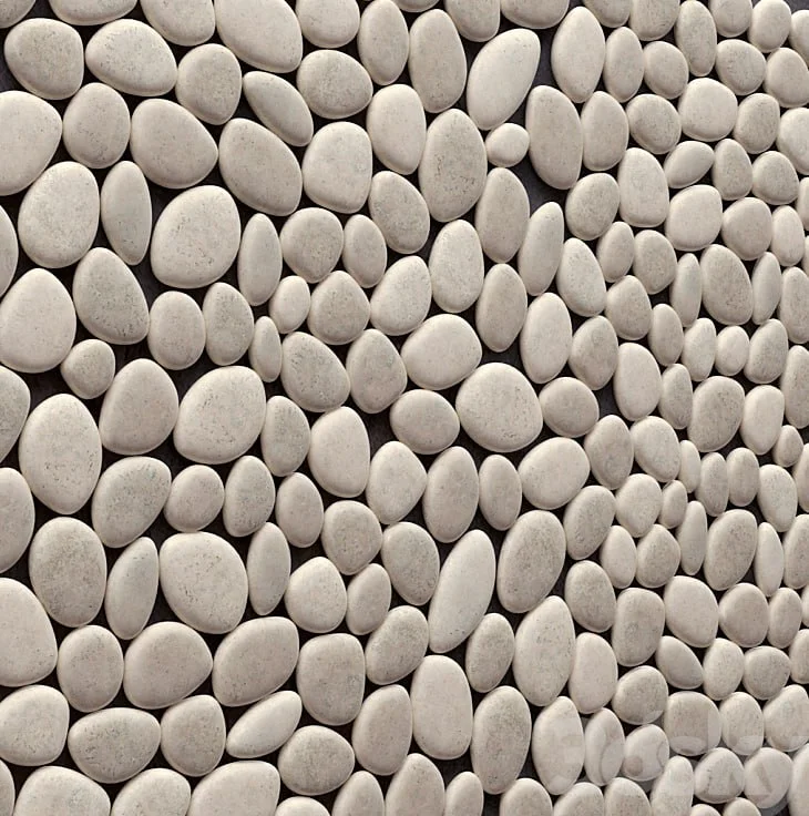 Panel of pebbles